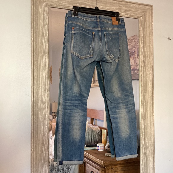 Zara low-rise relaxed fit stretch ripped Z1975 jeans - Picture 12 of 16